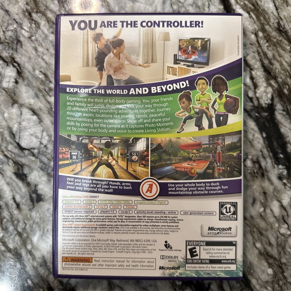XBox 360 Kinect Adventures w/Manual Untested - Picture 2 of 6